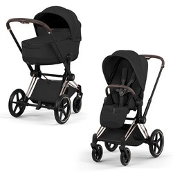 Cybex Priam 5.0 Champagne Gold Sepia Black wózek 2w1 głęboko-spacerowy
