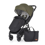 Petite&Mars Royal 3 Mature Olive stelaż Black wózek spacerowy