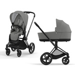 Cybex Priam 4.0 Matt Black Soho Grey wózek 2w1 głęboko-spacerowy