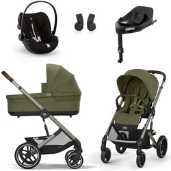 Cybex Balios S Lux 2.0 Moss Green zestaw 4w1 z fotelikiem Cloud G Plus i Bazą G
