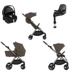 Anex iQ Premium Bruna zestaw 5w1 z fotelikiem Maxi Cosi Pebble 360 Pro2 i bazą FamilyFix 360 Pro
