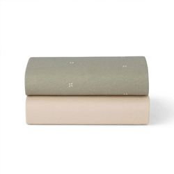 Snuz zestaw 2 prześcieradeł do łóżeczka dziecięcego SnuzPod oraz SnuzPod Studio Sage/Cross