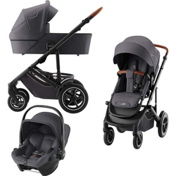 Britax Romer Smile 5Z Midnight Grey zestaw 3w1 z fotelikiem Baby Safe Core Midnight Grey