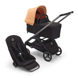 Bugaboo Dragonfly wózek 2w1 głęboko-spacerowy rama Graphite/Midnight Black-Island Coral