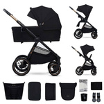 Kinderkraft Nea 2 Midnight Black wózek 2w1 głęboko-spacerowy