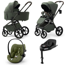 Future Calvio Shadow Pine wózek 4w1 z Cybex Cloud G3 i Base G3