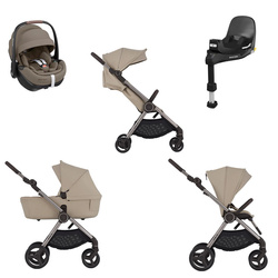 Anex iQ Premium Creamy zestaw 5w1 z fotelikiem Maxi Cosi Pebble 360 Pro2 i bazą FamilyFix 360 Pro