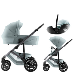 Britax Romer Smile 5Z Style Harbor Blue zestaw 3w1 z fotelikiem Baby-Safe Pro Harbor Blue
