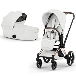 Cybex Priam 5.0 Rosegold Off White wózek 2w1 głęboko-spacerowy