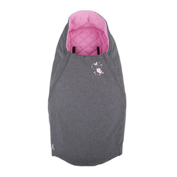 CuddleCo Śpiworek wodoodporny Comfi-Extreme Szary Melange/Różowy