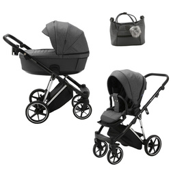 Adamex Belissa Special Edition Grafit wózek 2w1 głęboko-spacerowy