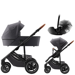 Britax Romer Smile 5Z Style Mineral Grey zestaw 3w1 z fotelikiem Baby-Safe Pro Mineral Grey