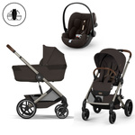 Cybex Balios S Lux 2026 ze składaną gondolą Chocolate Brown zestaw 3w1 z fotelikiem Cloud G3 i-Size Plus