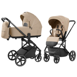 Carrello Alfa 2025 CRL-6522 Natural Beige wózek 2w1 głęboko-spacerowy