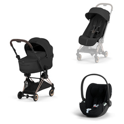 Cybex Coya 2 Style Rosegold Sepia Black zestaw 3w1 z fotelikiem Cloud T i-Size