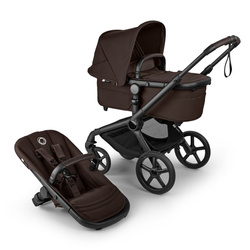 Bugaboo Fox 5 Renew Komplet Black/Cocoa Brown wózek 2w1 głęboko-spacerowy