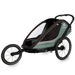 Hamax Cocoon podwójna przyczepka rowerowa z zestawem do biegania