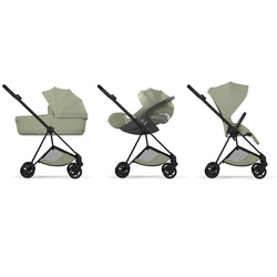 Cybex Mios 4.0 Style Matt Black Sage Green zestaw 3w1 z fotelikiem Cloud T i-Size