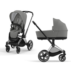 Cybex Priam 4.0 Chrome Black Soho Grey wózek 2w1 głęboko-spacerowy