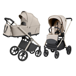 Carrello Ultra F Polar Beige wózek dziecięcy 2w1 ze składaną gondolą