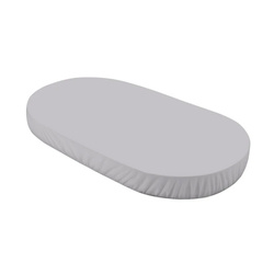 Waldin Prześcieradło z bawełny organicznej 123x73 do łóżeczka owalnego 7w1 Szare