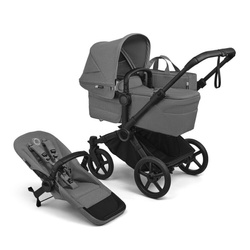 Bugaboo Donkey 6 Komplet Mono Black/Moon Grey wózek 2w1 głęboko-spacerowy