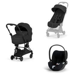 Cybex Coya 2 Style Matt Black Sepia Black zestaw 3w1 z fotelikiem Cloud T i-Size
