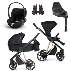 Roan IVI 2.0 Raven zestaw 4 w 1 z fotelikiem Cybex Cloud T i-Size i bazą isofix