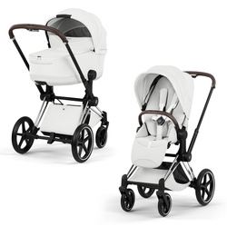 Cybex Priam 5.0 Chrome Brown Off White wózek 2w1 głęboko-spacerowy