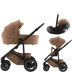 Britax Romer Smile 5Z Lux Warm Caramel zestaw 3w1 z fotelikiem Baby-Safe Pro Warm Caramel
