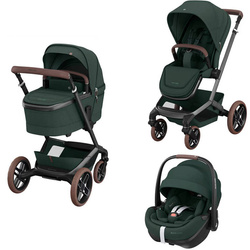 Maxi Cosi Fame Twillic Green zestaw 3w1 z fotelikiem Pebble 360 Pro2