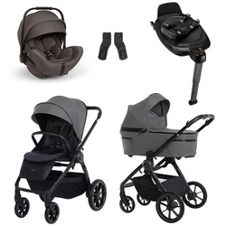 Espiro Yoga Gray Zen Voice of Nature wózek 4w1 z fotelikiem Nuna Arra Flex i bazą Nuna Base Next