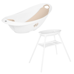 Carrello Auri Dune Beige CRL-17101 zestaw wanienka z leżaczkiem i stojakiem