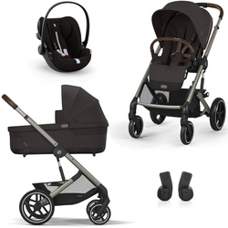 Cybex Balios S Lux 2.0 Chocolate Brown zestaw 3w1 z fotelikiem Cloud G Plus