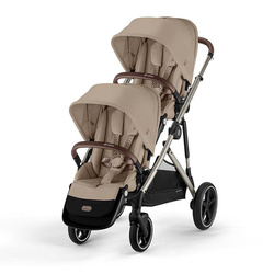 Cybex Gazelle S Almond Beige zestaw spacerowy z dodatkowym siedziskiem