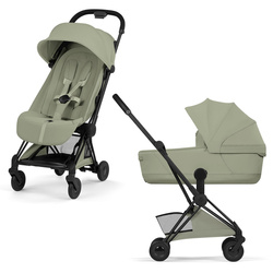 Cybex Coya 2 Style Matt Black Sage Green wózek 2w1 głęboko-spacerowy