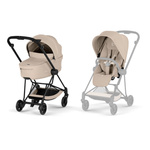 Cybex Mios 4.0 Comfort Matt Black Cozy Beige wózek 2w1 głęboko-spacerowy