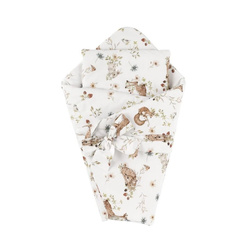 Waldin pościel niemowlęca Rożek 2 w 1 Zielone Gałązki