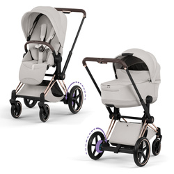 Cybex e-Priam 5.0 Rosegold City Grey wózek 2w1 głęboko-spacerowy