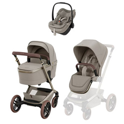 Maxi Cosi Fame Saphire Sand zestaw 3w1 z fotelikiem Maxi Cosi Pebble Slide Pro