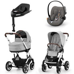 Cybex Talos S Lux Lava Grey zestaw 4w1 z fotelikiem Cybex Cloud G i-Size PLUS i bazą Base G