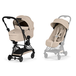 Cybex Coya 2 Comfort Matt Black Cozy Beige wózek 2w1 głęboko-spacerowy