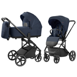 Carrello Alfa 2025 CRL-6522 Denim Blue wózek 2w1 głęboko-spacerowy