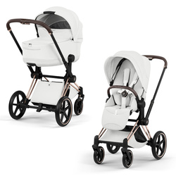 Cybex Priam 5.0 Rosegold Off White wózek 2w1 głęboko-spacerowy