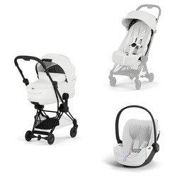 Cybex Coya 2 Style Matt Black Off White zestaw 3w1 z fotelikiem Cloud T i-Size