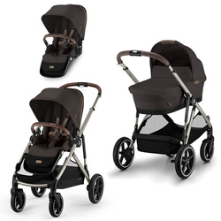 Cybex Gazelle S Chocolate Brown zestaw 2w1 z dodatkowym siedziskiem