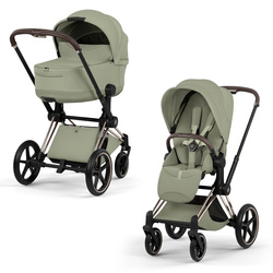 Cybex Priam 5.0 Champagne Gold Sage Green wózek 2w1 głęboko-spacerowy