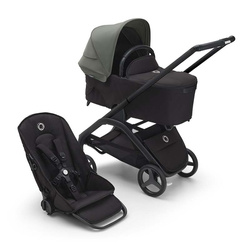 Bugaboo Dragonfly wózek 2w1 głęboko-spacerowy rama Black/Midnight Black-Forest Green