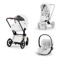 Cybex Priam 5.0 Rosegold Off White zestaw 3w1 z fotelikiem Cloud T i-Size