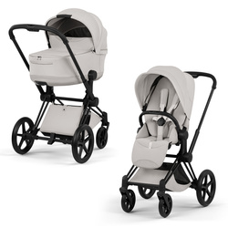 Cybex Priam 5.0 Matt Black City Grey wózek 2w1 głęboko-spacerowy